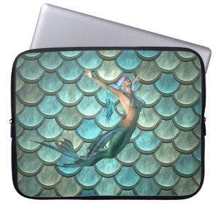 Capa Para Notebook Sereia Em Escalas De Cauda De Sereia