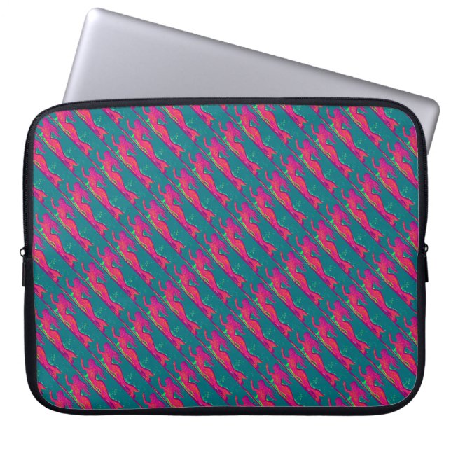 Capa Para Notebook sereias vermelhas subindo manga (Frente)