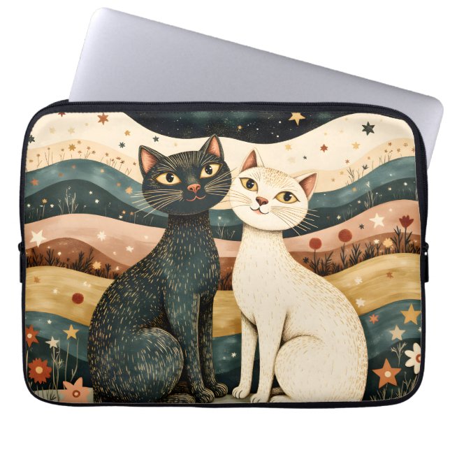 Capa Para Notebook Serene Cats (Frente)