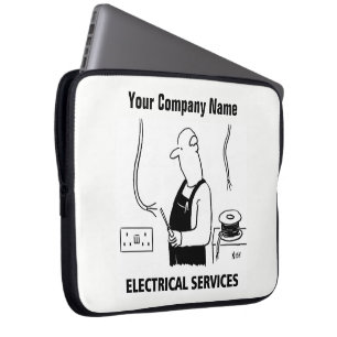Capa Para Notebook Serviços Elétricos Cartoon