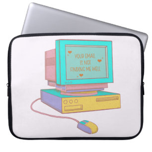 Capa Para Notebook Seu E-mail Não Me Encontra Bem Engraçado Retro