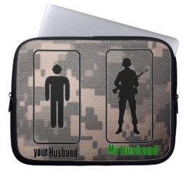 Capa Para Notebook seu marido, minha esposa do exército do marido