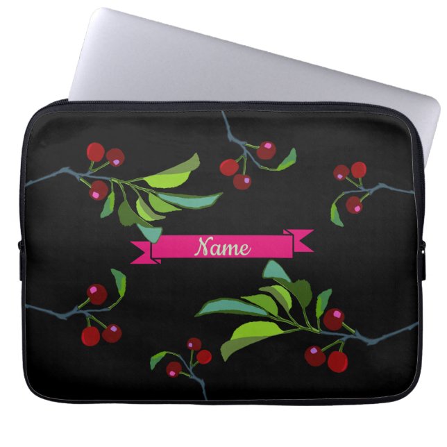 Capa Para Notebook Seu Nome, 3 Cherries Limb (Frente)