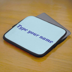 Capa Para Notebook Seu Nome na Capinha de Laptop Azul Claro