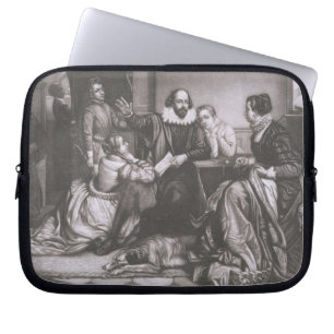 Capa Para Notebook Shakespeare com sua família, em Stratford, Reciti