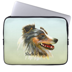 Capa Para Notebook Sheltie Dog Pet Watercolor Painting