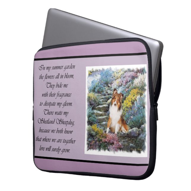 Capa Para Notebook Shetland Sheepdog Art (Frente Esquerda)