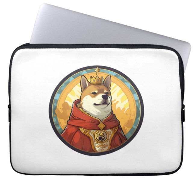 Capa Para Notebook Shiba Inu Dog King (Frente)
