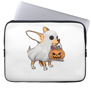 Capa Para Notebook Shirt Chihuahua Ghost Pumpkin Halloween