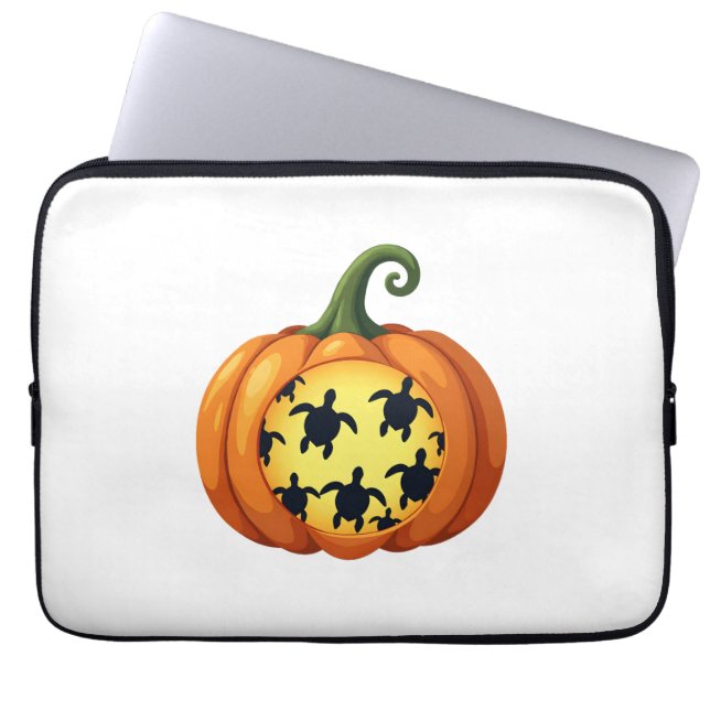 Capa Para Notebook Shirt Pumpkin Turtle Sea Halloween Costu (Frente)