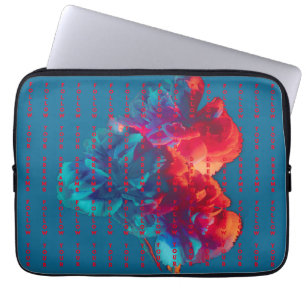 Capa Para Notebook Siga suas citações dos sonhos Flores Coloridas