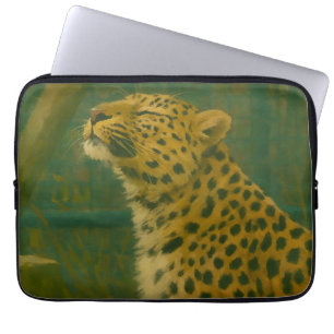 Capa Para Notebook Silêncio iluminado por Sol - Colapso de Leopardo n