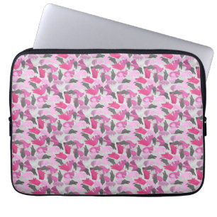 Capa Para Notebook Silhouette Animal Camouflage - Rosa