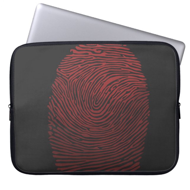 Capa Para Notebook Silhout, cartoon vermelho preto (Frente)