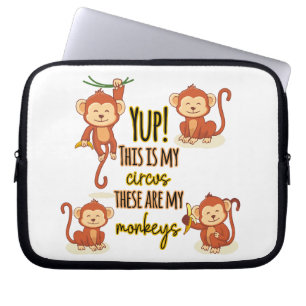 Capa Para Notebook Sim! Este é meu circo Estes são meus quatro macaco