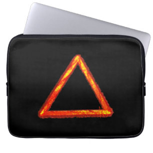 Capa Para Notebook Símbolo Alquimio do Elemento de Fogo Barrado
