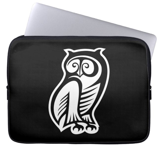 Capa Para Notebook Símbolo Coruja Branco (Frente)