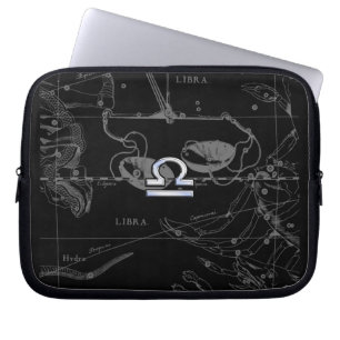 Capa Para Notebook Símbolo Cromo Silver Libra Zodiac em Hevelius