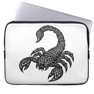 Capa Para Notebook Símbolo de Escorpião — Tatuagem Zodiacal Mítica