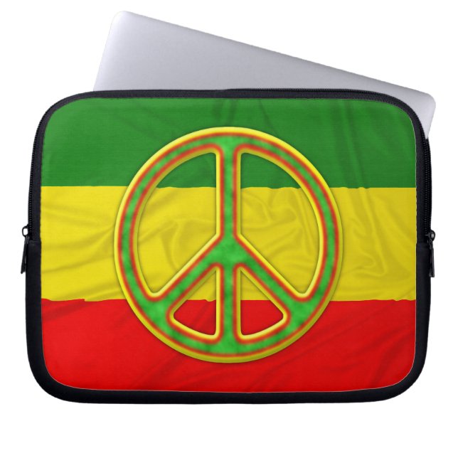 Capa Para Notebook Símbolo de paz de Rasta (Frente)