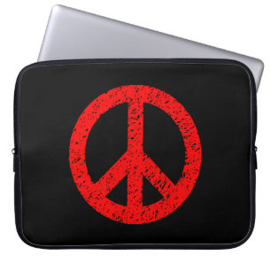 Capa Para Notebook Símbolo de Paz Estipulado Scribble - Vermelho a P