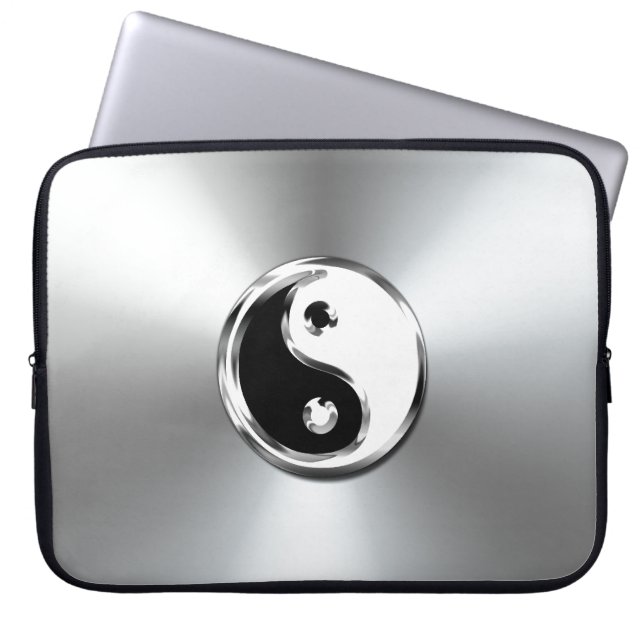 Capa Para Notebook Símbolo de Yin-Yang Gradic de Aço (Frente)