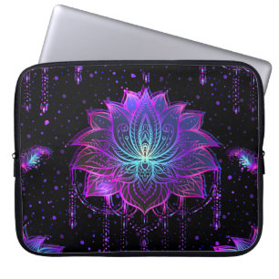 Capa Para Notebook Símbolo sem costura da Flor do ornamentado Lotus