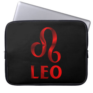 Capa Para Notebook Símbolo vermelho do horóscopo de Leo