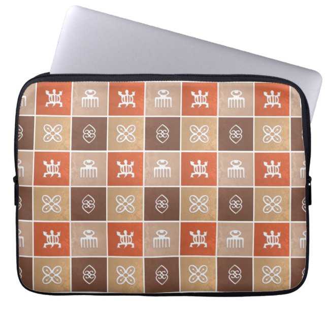 Capa Para Notebook Símbolos Afro-Geométricos de Adinkra (Frente)