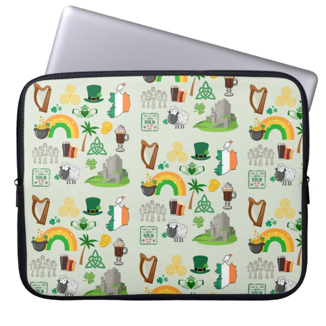 Capa Para Notebook Símbolos da Irlanda (Frente)