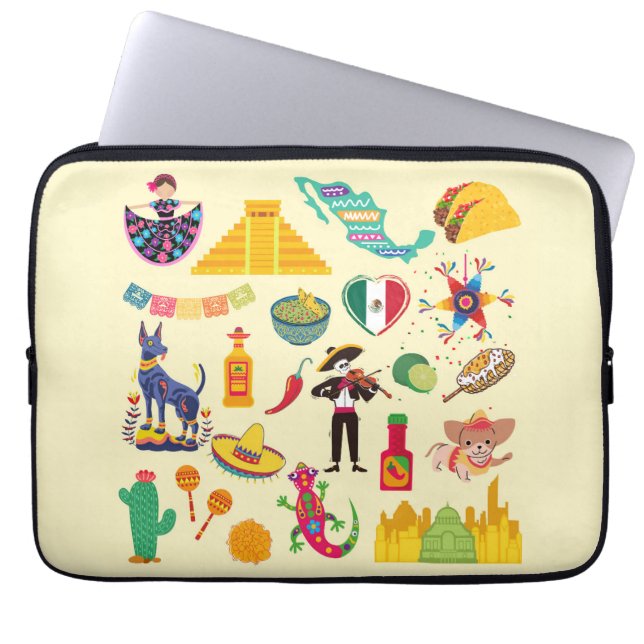 Capa Para Notebook Símbolos do México (Frente)