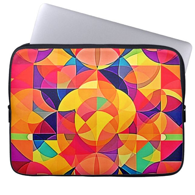 Capa Para Notebook Simetria de Abstrato vibrante (Frente)