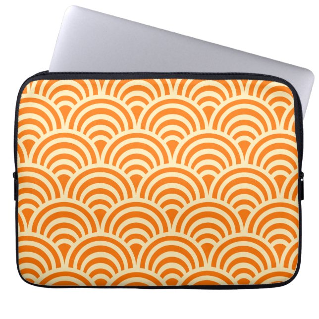 Capa Para Notebook Simple Orange Scallop Pattern (Frente)