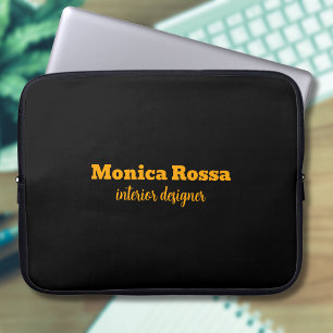 Capa Para Notebook Simples profissional Neon Orange Black