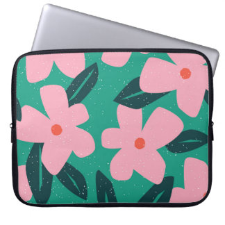 Capa Para Notebook Simplicidade Floral: Beleza Abstrato