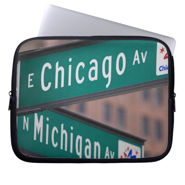 Capa Para Notebook Sinais da Chicago e da Michigan, Chicago, (Frente)