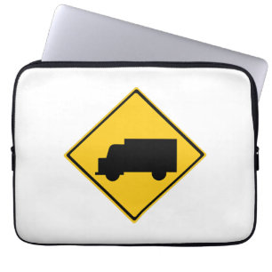 Capa Para Notebook Sinal de aviso de caminhão rodoviário