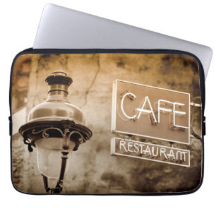 Capa Para Notebook Sinal de café em sepia, Paris, França