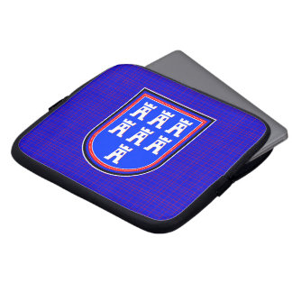 Capa Para Notebook Sinal Saxão Vermelho Azul