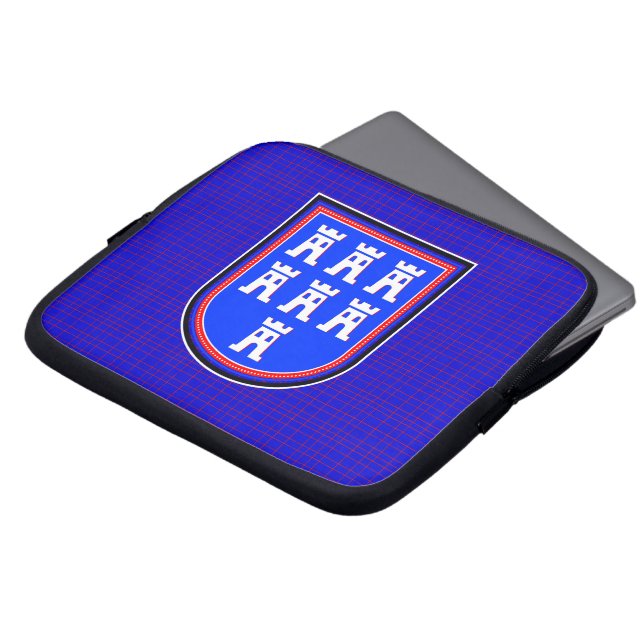 Capa Para Notebook Sinal Saxão Vermelho Azul (Frente Topo)