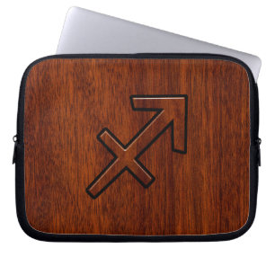 Capa Para Notebook Sinal Zodiac na moda Sagittarius no Decor de Mahog