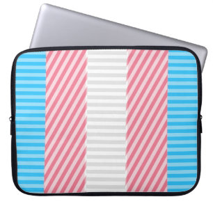 Capa Para Notebook Sinalizador do Abstrato Transgender Pride Stripe F