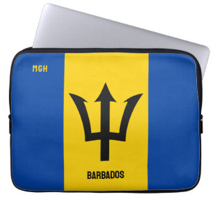 Capa Para Notebook Sinalizador Monograma Personalizado de Barbados