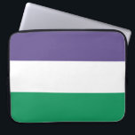Capa Para Notebook Sinalizador Suffragette<br><div class="desc">Esta design apresenta a bandeira do movimento sufragista, que no século 20 lutou pelo direito de voto nas eleições públicas, conhecido como sufrágio feminino. O termo "sufragette" foi cunhado para menosprezar o movimento, mas as mulheres envolvidas logo aceitaram e abraçaram o novo nome como sinal de sua recusa em aceitar...</div>