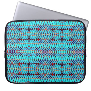 Capa Para Notebook Sinfonia de Folhas, Aqua