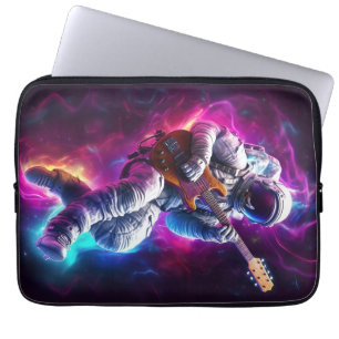 Capa Para Notebook Sinfonia do Void Astronauta Neon Cyberpunk