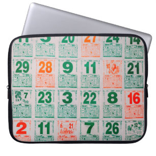 Capa Para Notebook Singapura-21 DE JUL DE 2019:Vintage calendário chi