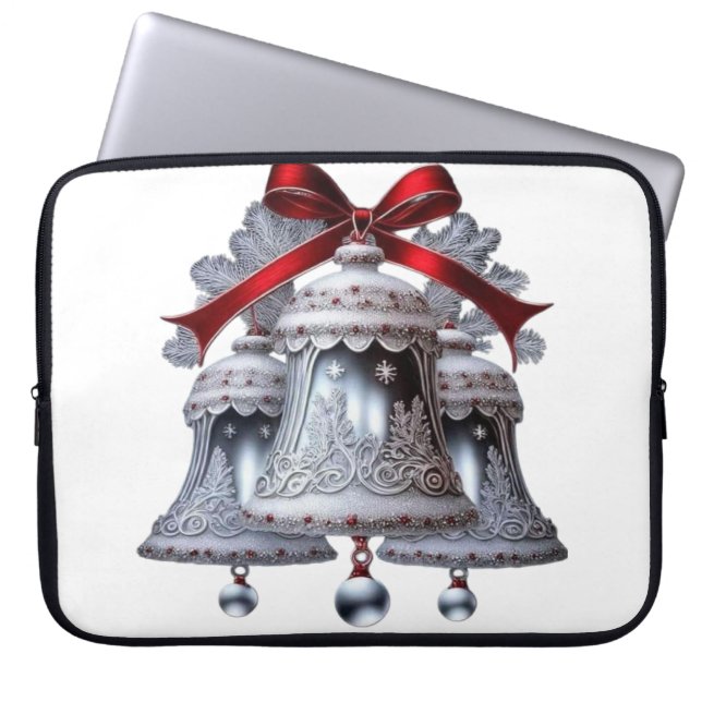 Capa Para Notebook Sinos prateados (Frente)
