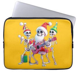 Capa Para Notebook **Skeleton 3D Christm Santa Party – Funnyas Skelet