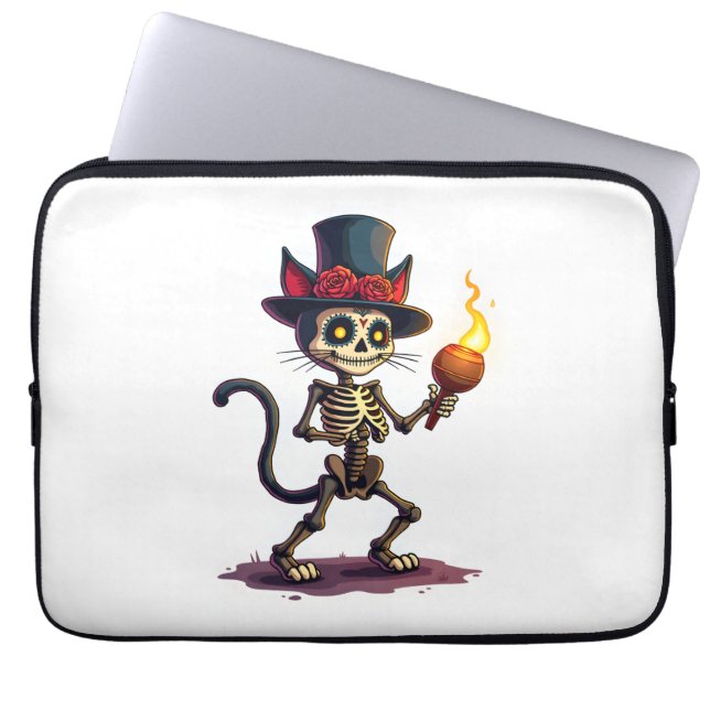 Capa Para Notebook Skeleton Cat Jamboree (Frente)
